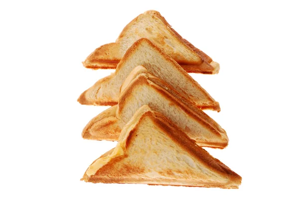 Toasts isolated on white background — Stock Photo, Image
