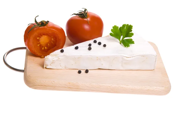 stock image Moldy Cheese on cutting board