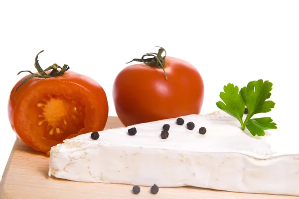 stock image Moldy Cheese on cutting board