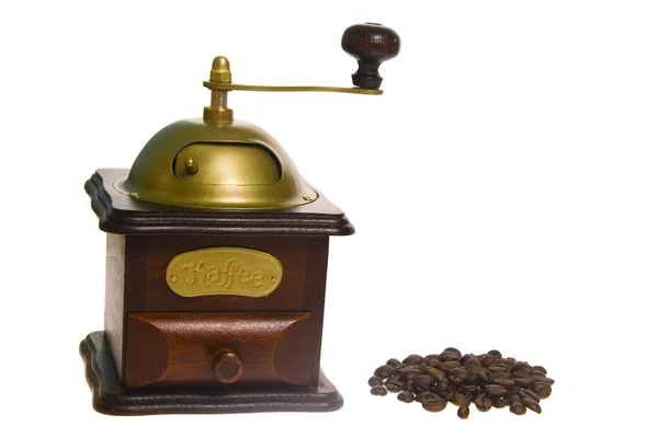 오래 된 커피 분쇄기 스톡 사진