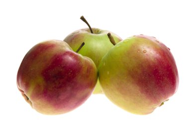 elmalar beyaz arkaplanda izole edilmiş