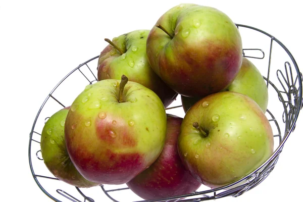 하얀 배경에 고립된 사과들 — 스톡 사진