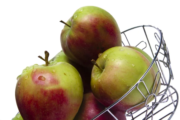 하얀 배경에 고립된 사과들 — 스톡 사진