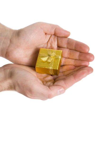 stock image Valentine box in man hand