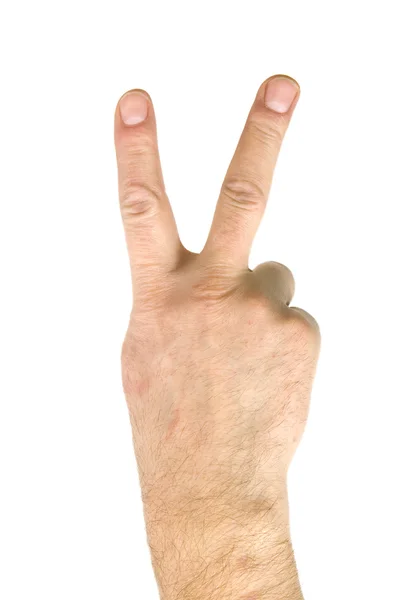Concept for victory sign made with hands — Stock Photo, Image
