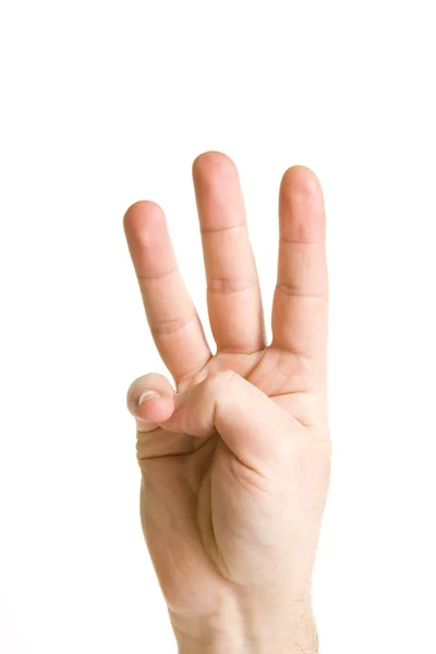 Counting man hand — Stock Photo, Image