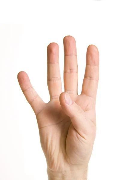 Counting man hand — Stock Photo, Image
