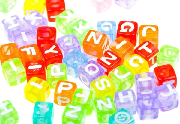 Kleurrijke alfabet blokken achtergrond — Stockfoto