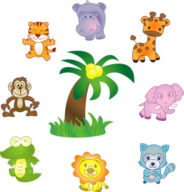 Animals icons - vector icons set clipart