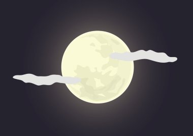 Full Moon - vector illustration clipart