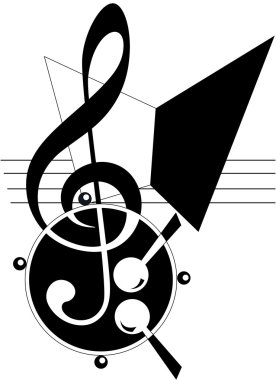 Abstract Music theme clipart