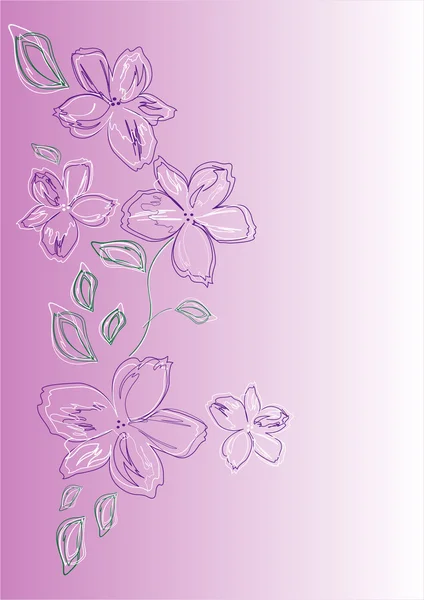 Arka plan illüstrasyon soyut çiçek — Stok Vektör