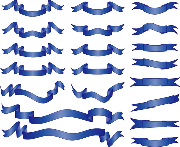 Bandiere blu stile tema vettoriale — Vettoriale Stock