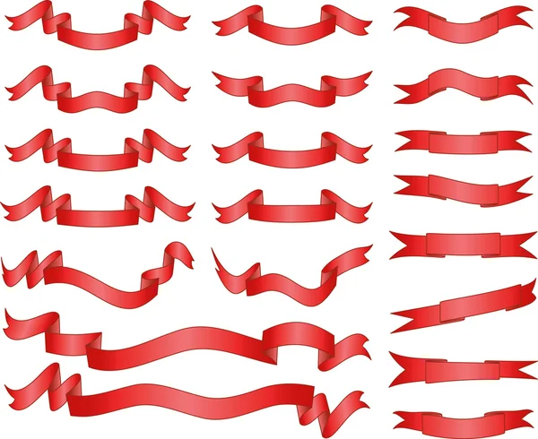 Banderas rojas vector tema estilo — Archivo Imágenes Vectoriales
