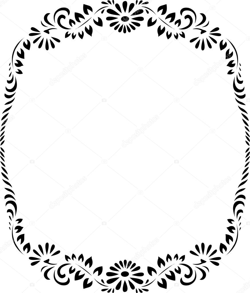 Floral circle pattern, ornament design