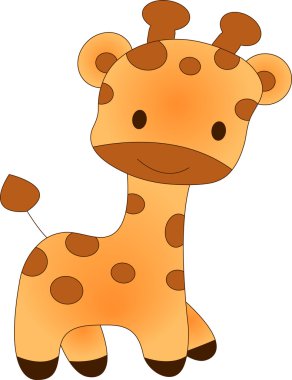 Funny giraffe - illustration image clipart