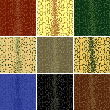 Seamless pattern of crocodile leather clipart