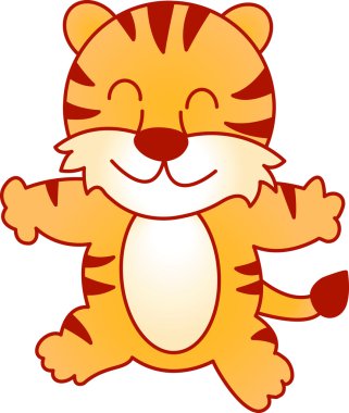 Funny tiger clipart