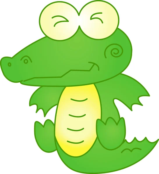 Смешной крокодил - иллюстративное изображение — стоковый вектор