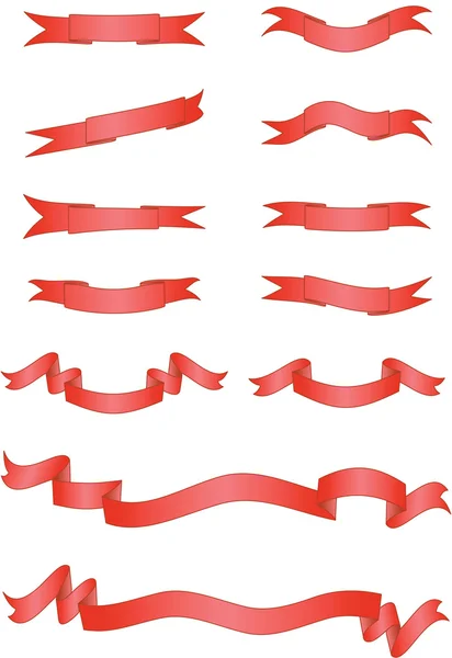 Röda fanor vektorgrafik tema — Stock vektor