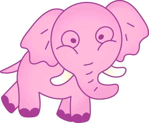 Elefante divertido - imagen de la ilustración — Vector de stock