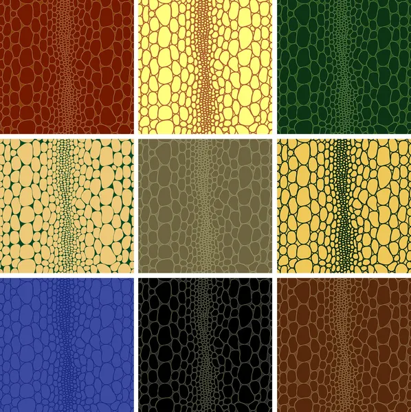 Modèle sans couture de cuir de crocodile — Image vectorielle