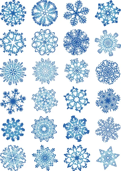 Красиві кристалічні градієнтні сніжинки — стоковий вектор