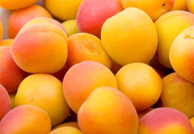 Fresh natural apricot to background clipart