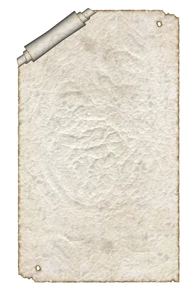 Винтажная изолированная рваная бумага — стоковое фото