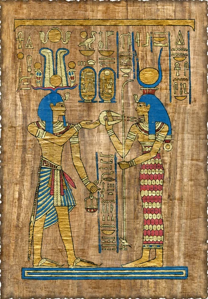 Belo papiro egípcio — Fotografia de Stock