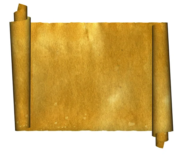 Вінтажний гранжевий рулонний пергамент — стокове фото