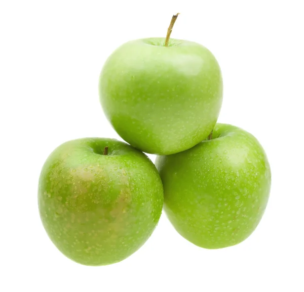 Nahaufnahme von Äpfeln mit Wassertropfen — Stockfoto
