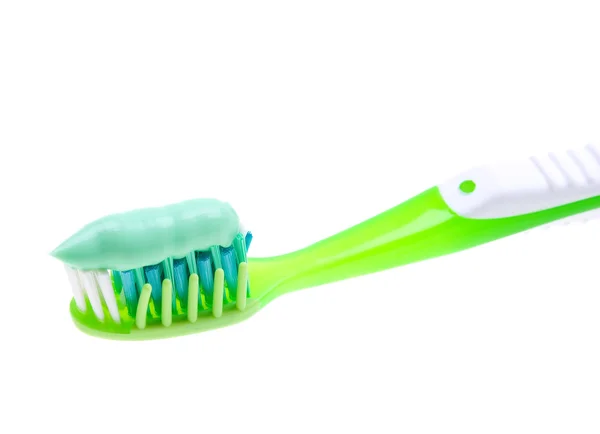 stock image Close-up of a toothbrush with paste