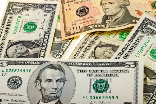 Peníze pozadí z bankovek — Stock fotografie