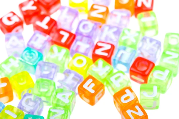 Colourful alphabet blocks background — Stock Photo, Image