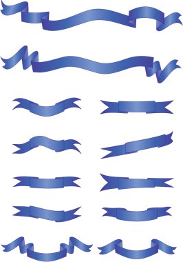 Blue banners theme style - illustration clipart