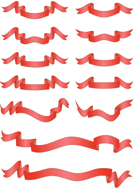 Bannières rouges style de thème vectoriel — Image vectorielle
