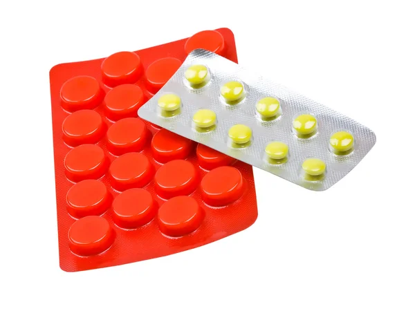 stock image Close-up medicaments pills on white