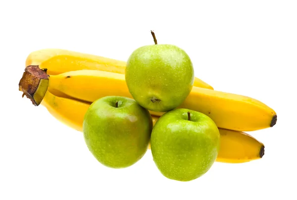Nærliggende frisk frukt isolert på hvit – stockfoto