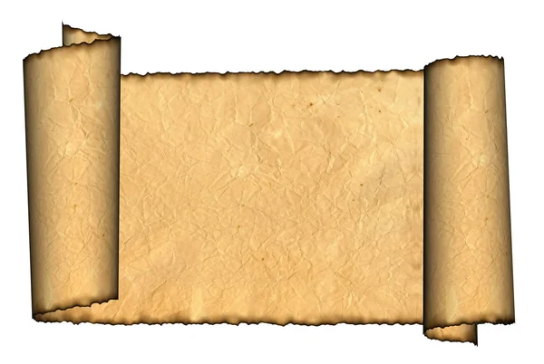 Вінтажний гранжевий рулонний пергамент — стокове фото