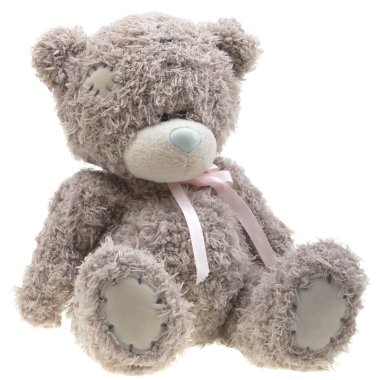 Bear toy isolated over white clipart