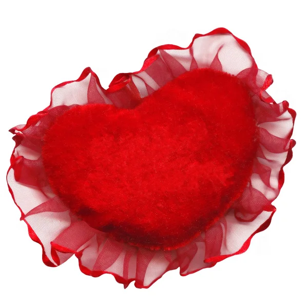 San Valentín rojo en forma de corazón —  Fotos de Stock