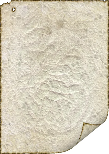 Винтажная изолированная старая рваная бумага — стоковое фото