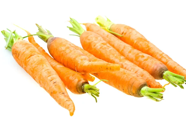 stock image Fresh natural carrot on white