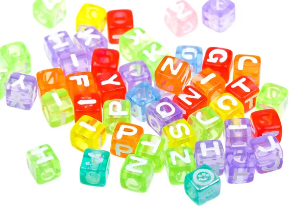 Bloc alphabet coloré abstrait — Photo