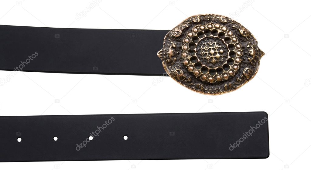 Vintage belt isolated on the white