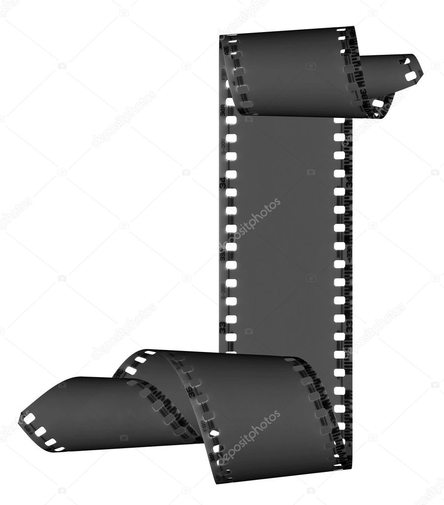 Abstract slide films frame on white