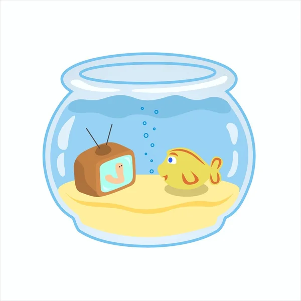 Pesce in un acquario. — Vettoriale Stock