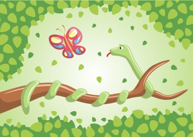 Snake on a branch. clipart
