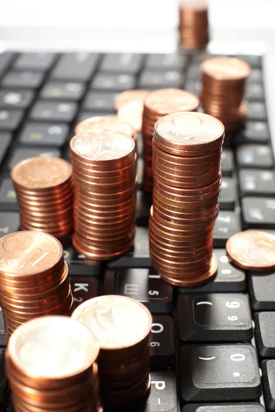 stock image Coins on white background